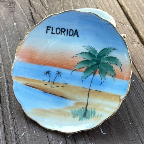1950s–60s Japan Florida Mini Souvenir Teacup & Saucer, Hand Painted - Picture 4 of 6